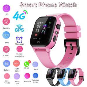 4G 어린이 스마트 폰 시계 SOS GPS 통화 LBS 트래커 위치 Sim 카드 카메라 채팅 방수 Smartwatch 소년 소녀 선물