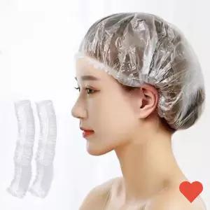 주방용품 비닐 캡 머리 염색 모자 일회용 교체 부품 100
