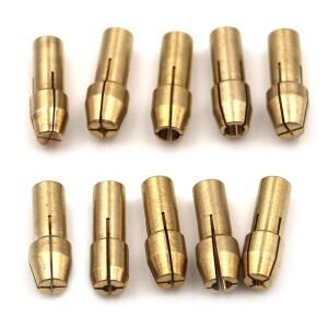 새로운 10개 황동 드릴 척 콜렛 비트 0.5-3.2mm 4.8mm 샹크 로터리 공구용
