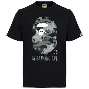 MUST IT_베이프 26SS 블랙 그린 에이프 헤드 카모플라쥬 티셔츠 001TEM301023M BLACK GREEN