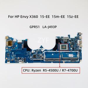 GPR51 LA-J493P HP Envy X360 15-EE 노트북 마더보드(Ryzen R5-4500U CPU 포함) L93113-601