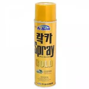 일신 락카 스프레이 420ml 골드 페인트 금색 공업용 도색 칠하기