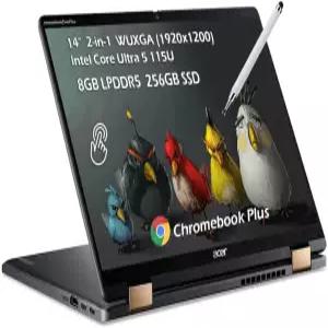 Acer 크롬북 플러스 스핀 714 2-in-1 노트북 구글 AI 인텔 코어 울트라 5 115U 14 풀 HD IPS 터치 8GB
