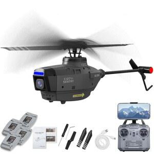 Actualia RC ERA C127AI 헬리콥터 블랙 호넷 4CH 브러시리스 모터 리모컨 1080p 카메라가 장착된 RTF 군용 드론 광학 흐름 고도 유지