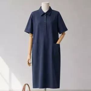 [마담4060][리센]카라포켓 린넨 여성 데일리 원피스 -RLOP2606013-[36024506]