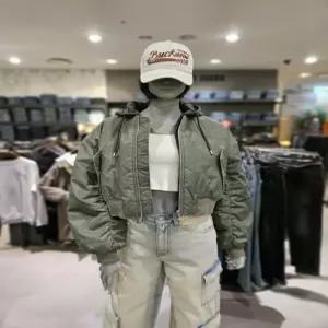 [버커루] 여성) 나일론 피그먼트 후드탈착 항공점퍼 (B251JP503P)