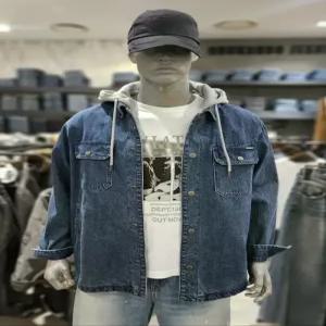 [버커루] 남성) 후드 탈부착 데님 셔켓 (B255DJ330P1)