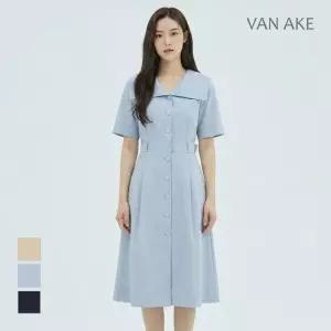 [반에이크] 와이드카라 반팔원피스_VB36OPUD03Z