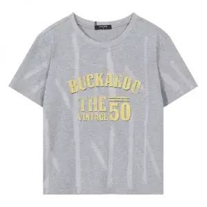 버커루 BUCKAROO 여성 20수 싱글 로고 크롭 반팔 티셔츠 멜란지 그레이 B252TS519P 328432