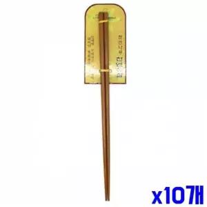 [RIZPICK]가벼운 나무 옻칠 튀김젓가락 X107개 업소용 수저