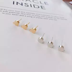 10pcs 스테인레스 스틸 귀걸이 설정 라운드 커넥터 기본 후크 DIY 쥬얼리 액세서리 만들기