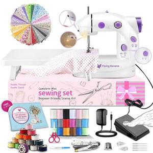Mini Sewing Machine for Beginners-Maquina de Coser Easy Automatic with Extension Table Household Electric Portable Tool Kit Small All Age or Adults