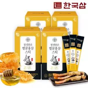 정성담은 벌꿀 홍삼스틱 10g x 30포 x 4박스