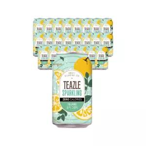 [소비기한 임박] 웅진 티즐 스파클링 유자그린티, 340ml, 24개