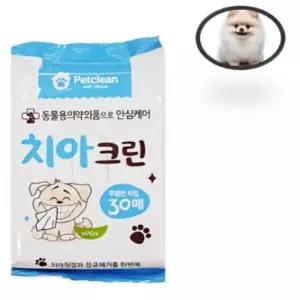 애견 구강 티슈 30매 반려동물물티슈 고양이양치티슈 강아지물티슈