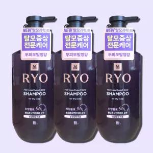 려 자양윤모 9ex 탈모증상케어 샴푸 400ml-중건성두피용 3개 모근강화