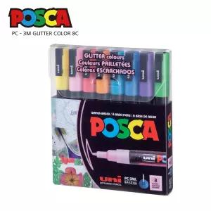 [알앤비]POSCA 유니 포스카 3ML 글리터 8색 세트 PC-3ML-GLITTER COLOR 8C