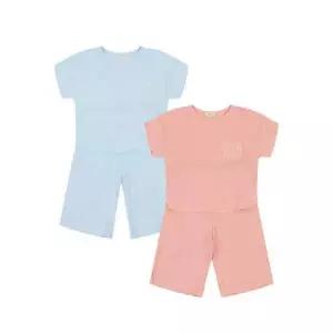 아가방 TC01 여름 이지포켓반팔8부세트(PINKBLUE) 01T353004 (S49538106)