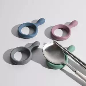 엘 파스텔 실리콘 수저받침 4p세트