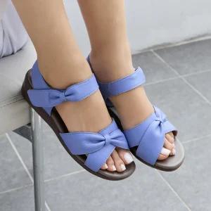 지쎄수제화 천연가죽 펠레 스트랩 플랫샌들 3.5cm