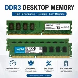 Crucial DDR3 PC 데스크탑 RAM 2GB 키트 2x4G 2x8G 1600 1333 1866MHz 메모리 M 5300 14900