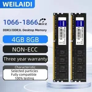 데스크탑 DDR3 RAM 메모리 4GB 1066 1333 1600 1866MHz PC38500 10600 12800 14900 240핀 1.5V 비ECC M