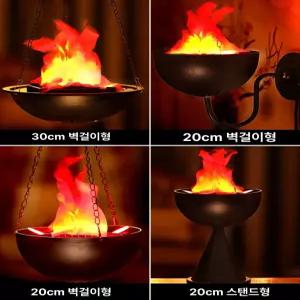 할로윈 전자 불꽃 화로 조명 가짜 불멍 유령 집 파티 장식 소품