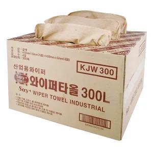 국산 와이퍼올 대형 300매 기름 흡착 종이 보루 타올 410 x 430mm 엠보싱 기름 행주 헝겊 KJW-300 광진산업