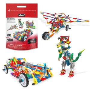 재사용 가능한 가방이 포함된 KNEX 80 모델 디럭스 세트 - STEM 빌딩 키트 건설 창의적인 놀이 장난감 u201A 8세+