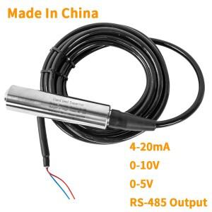 액체 레벨 트랜스미터 5m 10m 물 센서 감지기 12-32VDC 4-20mA 0-10V RS485 IP68 수중 변환기