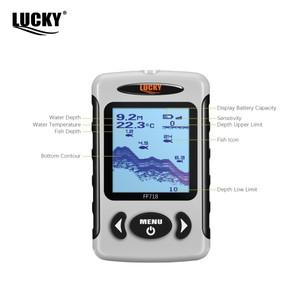 LUCKY FF718D&FF718 2.2인치 LCD 휴대용 어군탐지기 200KHz/83KHz 듀얼 소나 주파수 100M 얼음낚시용