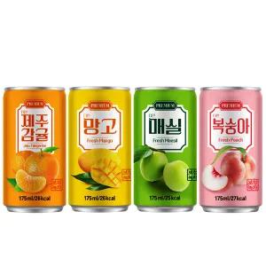 서편제 업소용 음료수 제주감귤 복숭아 매실 망고 175ml 각5개 20캔세트 다인 캔음료 간식 방과후 발렌타인
