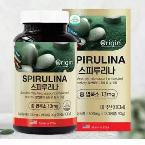 여성 피부 항산화 스피루리나 먹기편한 SPIRULINA 스피루니아 엽록소 180정