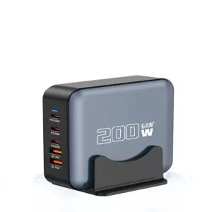 충전기 고속 멀티포트 8포트 PPS 600W 검은색 초고속 GaN USB