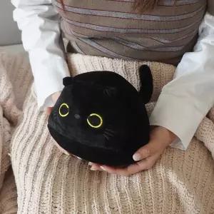 [갓샵]귀여운 꼬리 검은 고양이 인형 캣 쿠션 모찌 동물