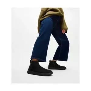 핏플랍 FITFLOP iQ-COMFF 여성 스웨이드 집업 앵클부츠 - 올 블랙 FT59K2B115