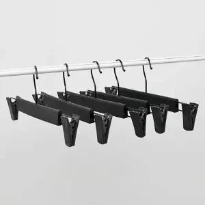 바지 걸이 5P 블랙 이우 집게 의류매장 검 심플 치마