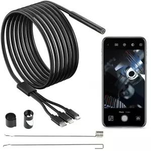 조명이 있는 PETCHOR 내시경 카메라 7.9mm 3인치 USB 스네이크 방수 IP67 무선 6개의 LED Wi-Fi 산업용