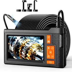 50피트 듀얼 렌즈 내시경 카메라 라이트 포함 4.3인치 보어스코프 사진/비디오 8개의 LED 조명 IP67 방수