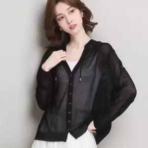 니트 후드 가디건 URD-039 가디건 여름가디건 브이넥가디건 롱가디건