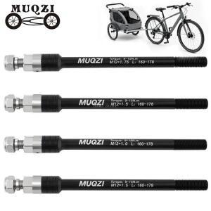 MUQZI 자전거 트레이너 스루 액슬 M12 X 1.0/1.5/1.75 나사형 실내 스탠드 어댑터 사이클링 장비 액세서리