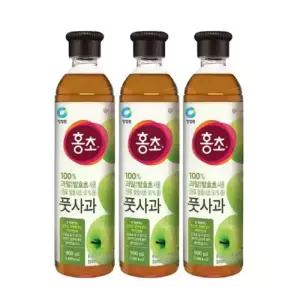 청정원 홍초 풋사과(기능성) 900ml, 3개