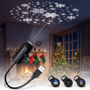 크리스마스 할로윈 LED 프로젝션 램프 호박 무드등 천장 벽 휴일 장식 USB 달 분위기 조명