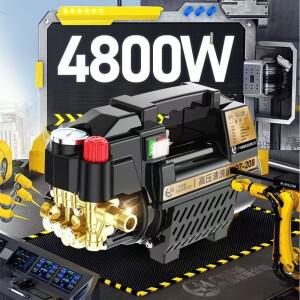 세차 기계 고전력 4800W 조정 가능한 압력 220V 긴 총 청소 자동차 세탁기 물총 워터 펌프