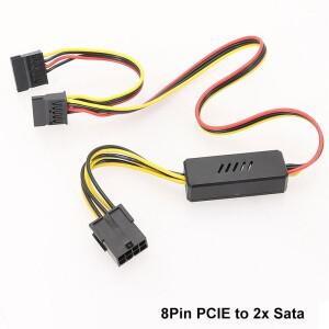 Angitu 어댑터 8핀 GPU-Sata/Molex 하드 드라이브 케이블 12V-5V PCIE-1x2x3x4xSATA IDE 4PIN