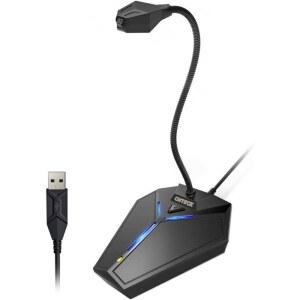 콘덴서마이크 핸드폰 스탠드 USB WindowsMac 전방향 플레이 표시등이 CMTE 콘덴서 있는 노트북 LED 플러그 Bla 컴퓨터 버튼 PC 앤 마이크 데스크탑 음소거