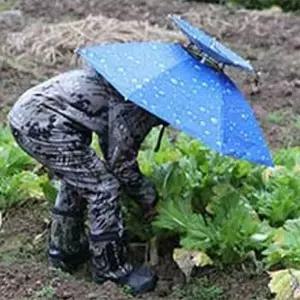 손잡이 없는 농부 작업 모자 우산 햇빛 가 이색 경량