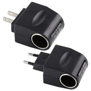 12V 차량용 어댑터 안정적인 라이터 변환기 220V에서 LED 표시등 포함 검정색 자동차 액세서리 AC-DC