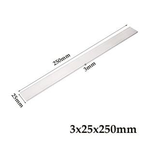 알루미늄 합금 6061 직사각형 플랫 바 사각 로드 플레이트, 금속 스트립 솔리드 주식, CNC 길이 250mm