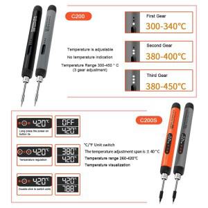 USB 납땜 다리미 미니 소형 세트, 휴대용 가정용 C 타입 인터페이스, 온도 조절 가능, 800mAh 배터리